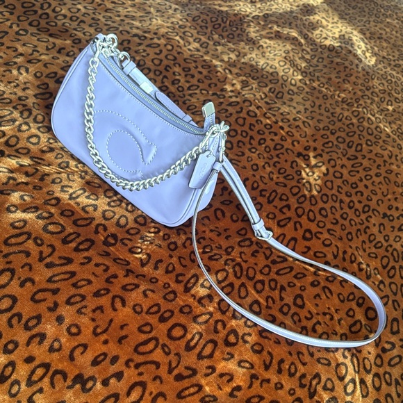 Coach Lavender Mini Bag with Chain Detail
